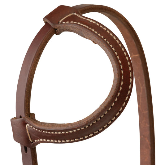 Weaver STS Ranch Signature Tack Harness Leather Sliding Ear Headstall with Ranger Buckle, 3/4"