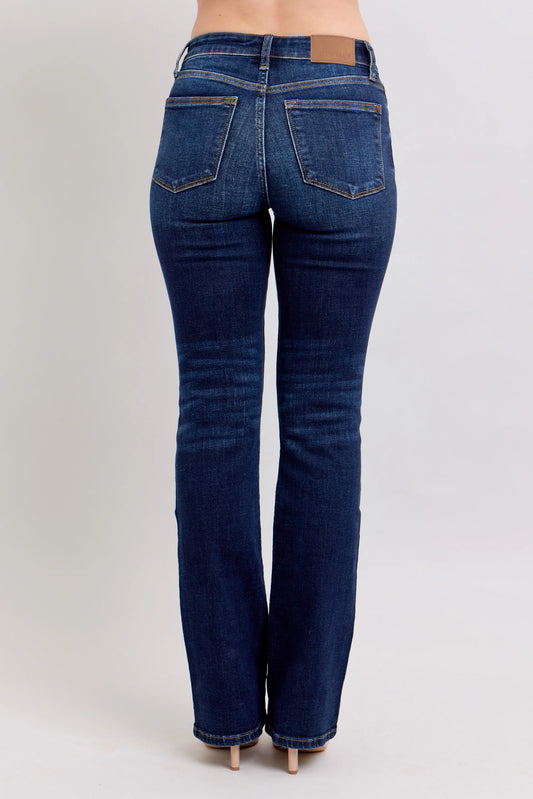 Judy Blue Daisy Dark Dream Mid Rise Bootcut