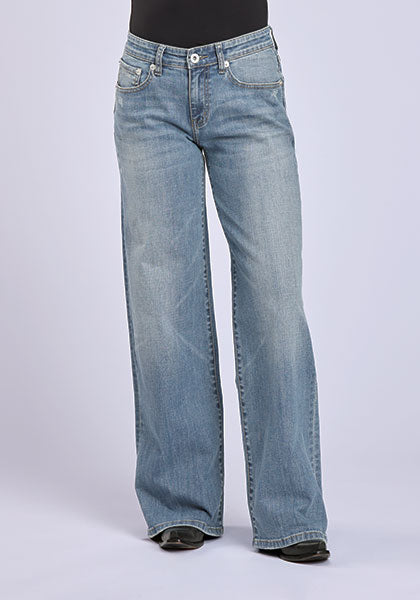 Stetson 675 Mid-Rise Wide Leg Jean in Light Wash