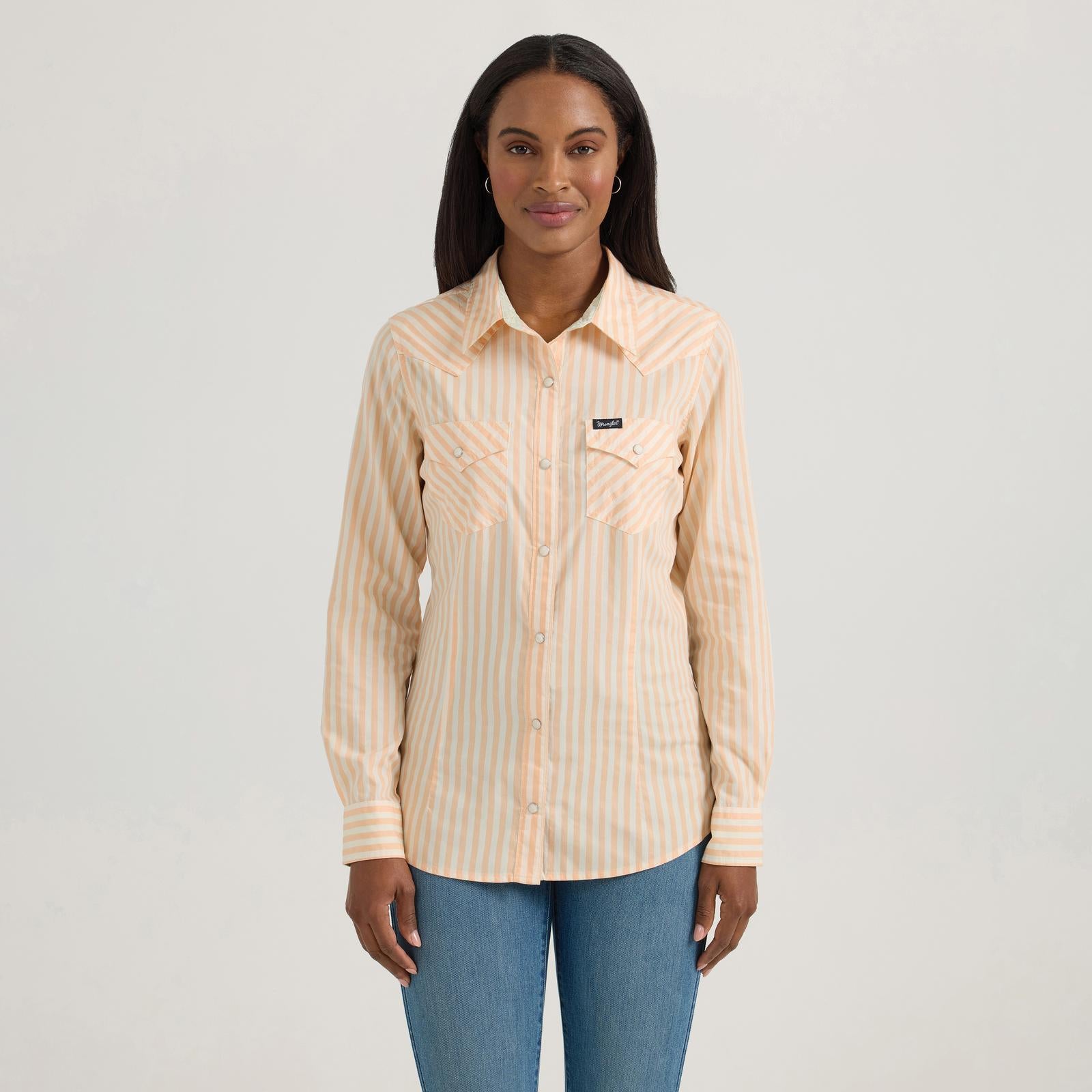 Cream Red Western Printed Button Down Pants Set