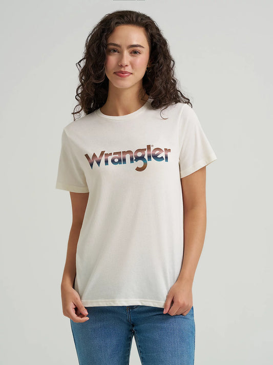 Wrangler Women's Wrangler Kabel Logo Regular Fit Tee
