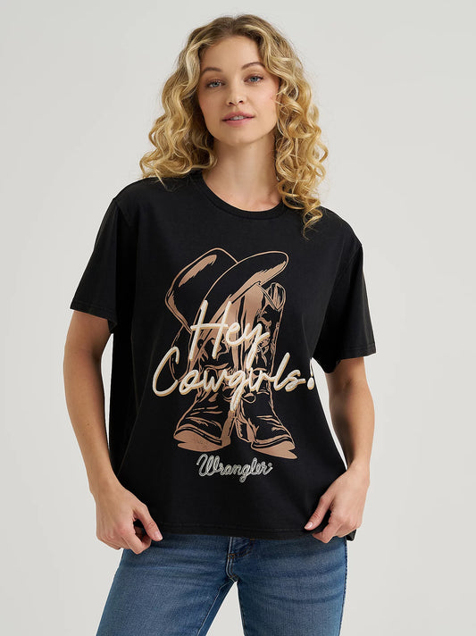 Wrangler Western Hey Cowgirls Graphic Girlfriend Tee