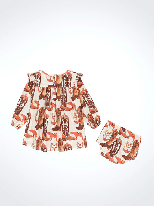 Wrangler Little Girl's Western Print Trapeze Dress