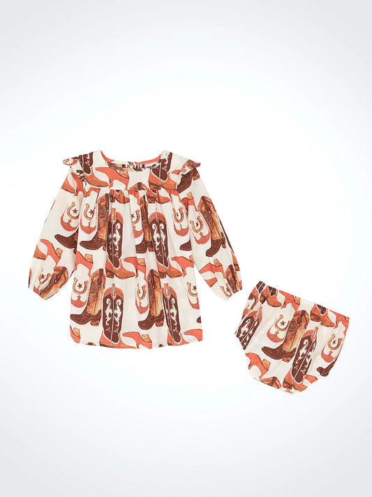 Wrangler Little Girl's Western Print Trapeze Dress