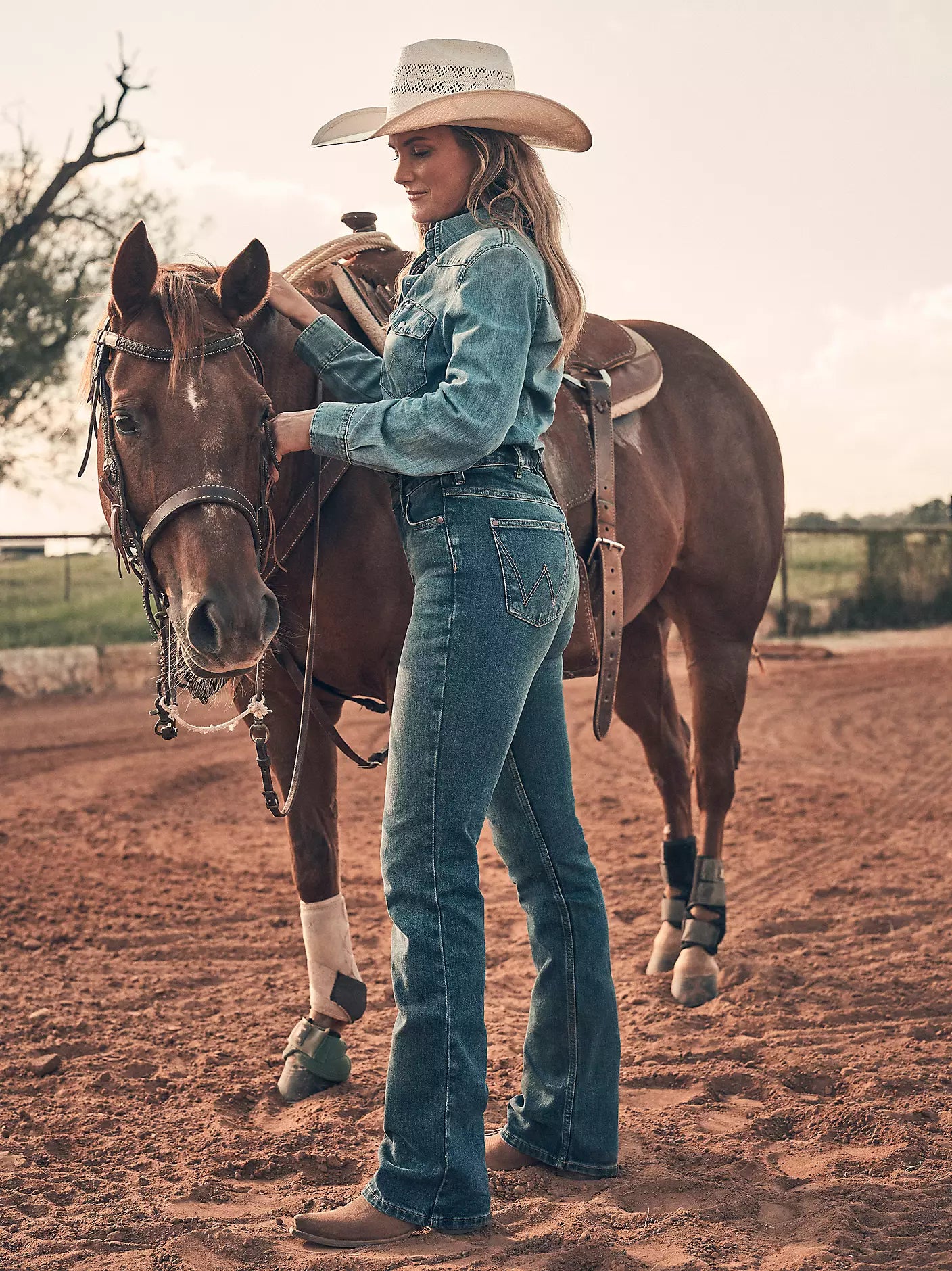 Wrangler High Rise Rodeo Bootcut Wrangler Riding Jean in Lillian