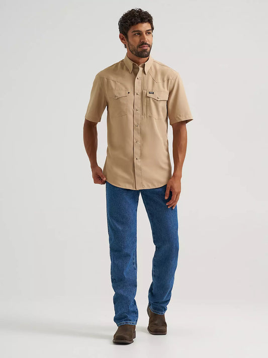 Wrangler All Terrain Gear Men's Performance Shirt in Travertine