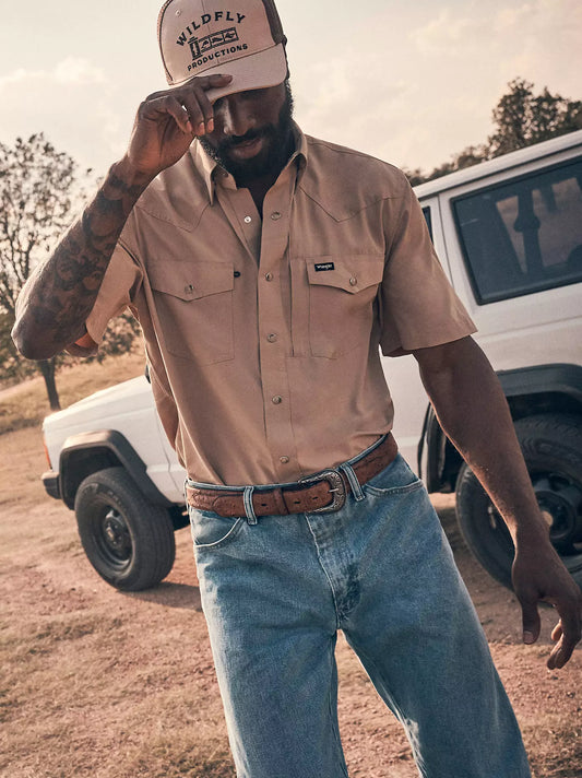 Wrangler All Terrain Gear Men's Performance Shirt in Travertine