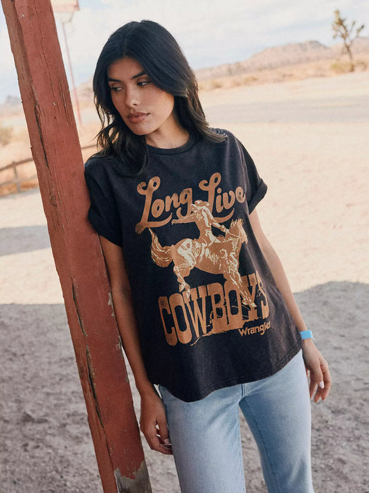 Wrangler Long Live Cowboys Nostalgia Retro Reg Graphic Tee