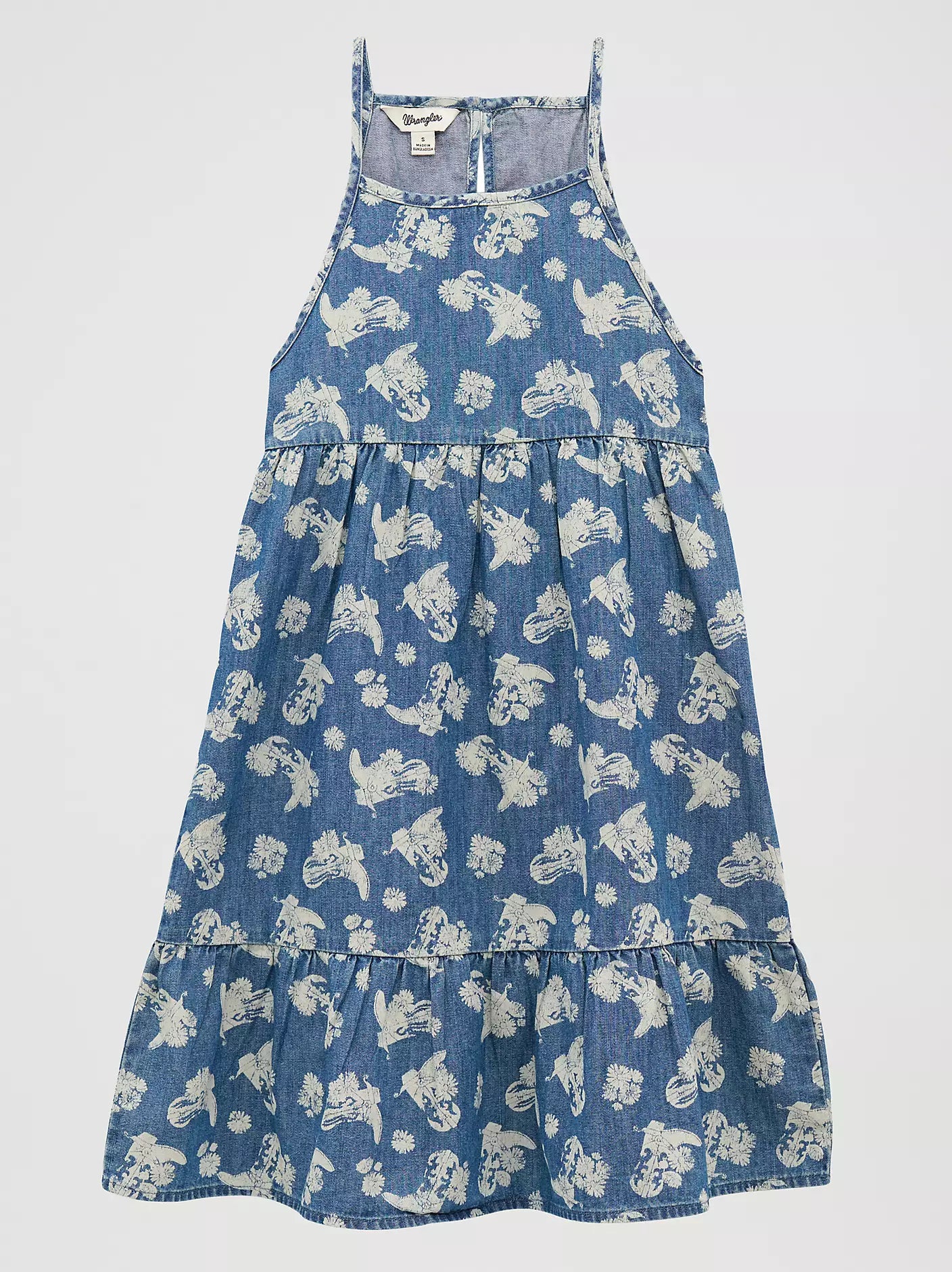 denim swing dress Halter Women's Denim Dress feminine touch V Free Flow Denim Swing