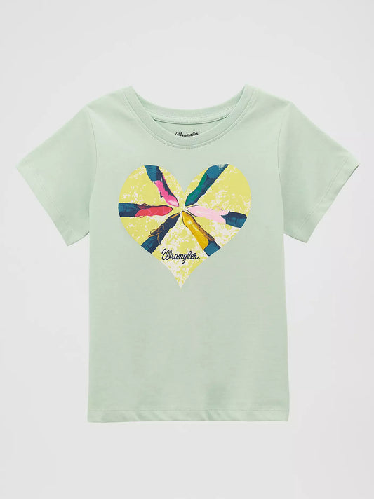 Wrangler Girl's Cowgirl Boot Love Graphic Tee
