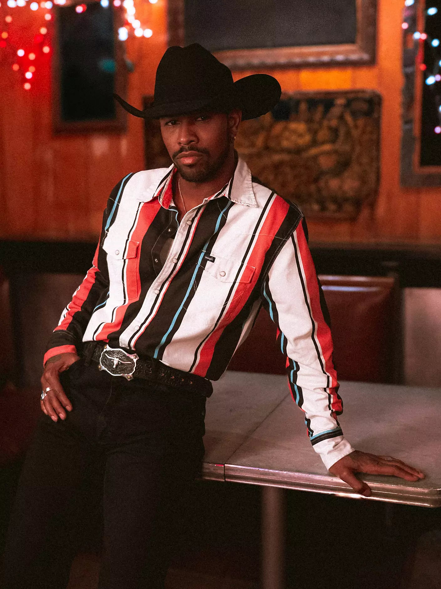 Wrangler Vintage-Inspired Brushpopper Western Snap Workshirt in