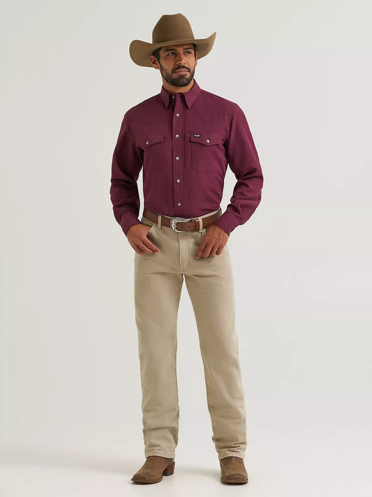 Wrangler All Terrain Gear Men's Performance Solid Shirt in Fig