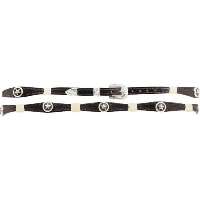 Star Concho Black Hatband