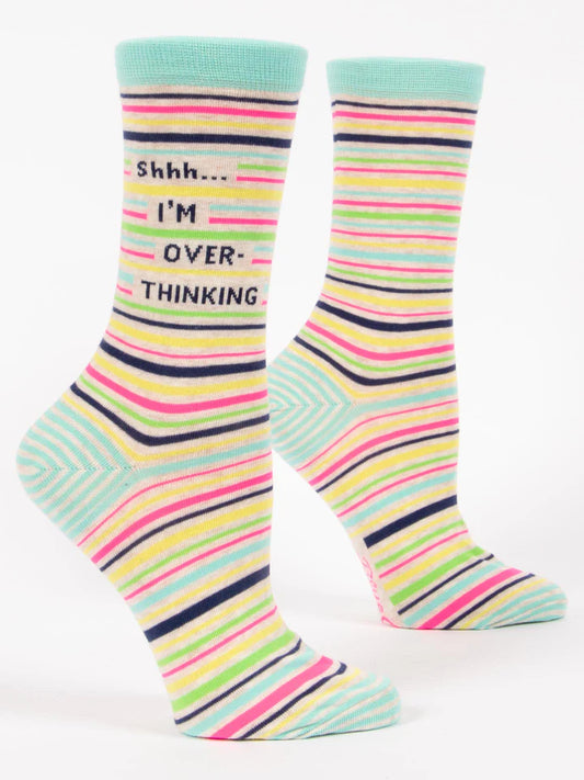Shhh I'm Overthinking Crew Socks