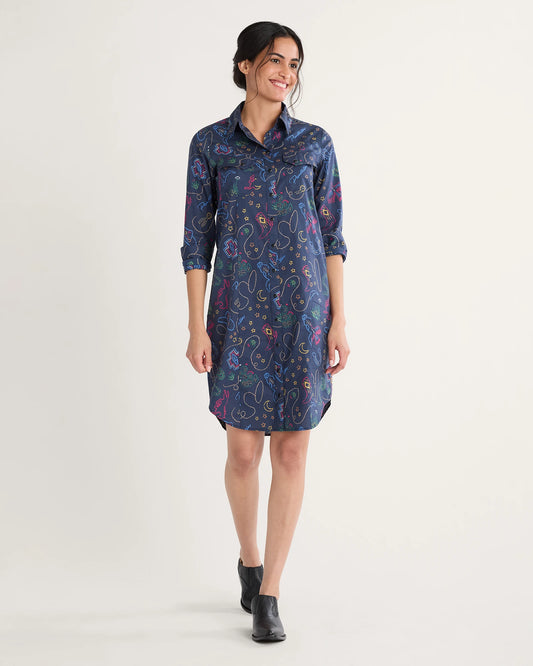 Pendleton Western Print Gambler Shirt Dress