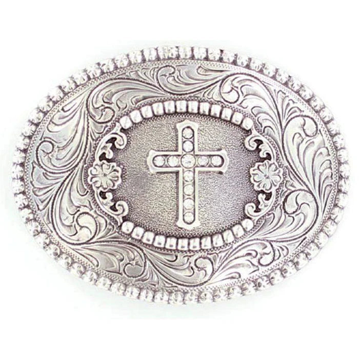 Blazin Roxx Cross Scrolled Belt Buckle