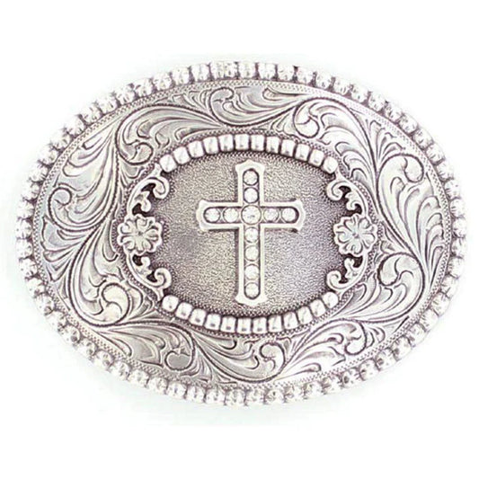 Blazin Roxx Cross Scrolled Belt Buckle