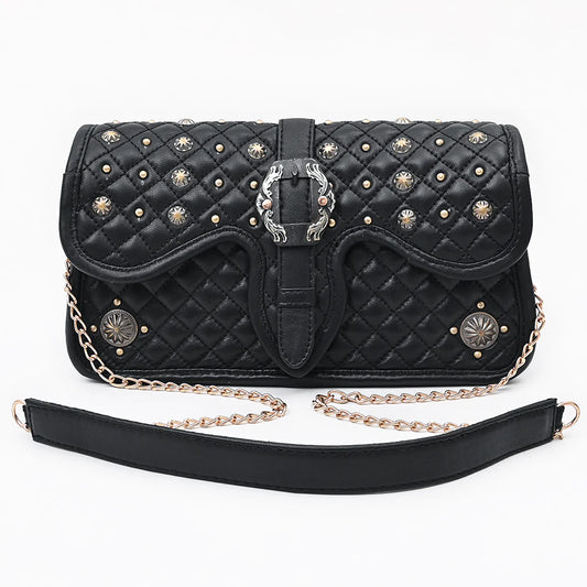 American Darling Quilted Concho Stud Crossbody