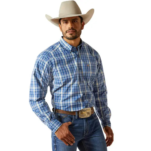 Ariat Pro Series Soloman Classic Fit Long Sleeve Shirt in Royal Blue