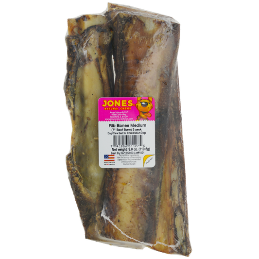Jones Natural Chews 7" Beef Rib Bones