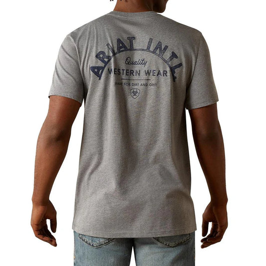 Ariat Iron Ranch Arch T-Shirt in Graphite Heather