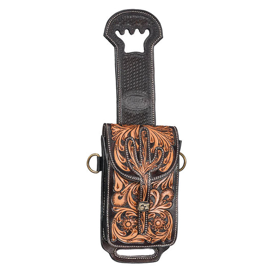 Tough1 Leather Rear Cinch/Horn Bag