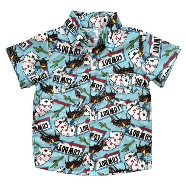 Shea Baby Vegas Cowboy Short Sleeve Pearl Snap Shirt