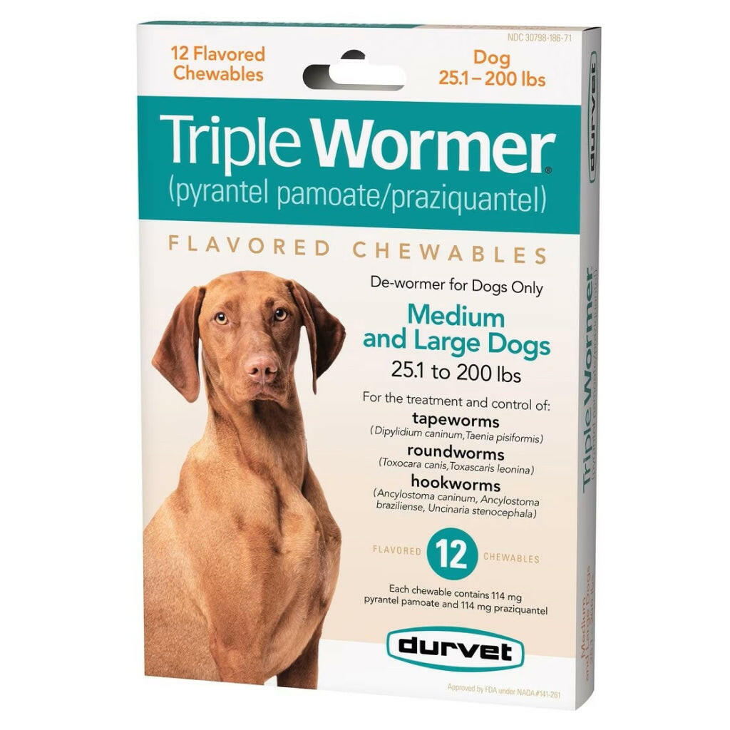 Durvet Triple Wormer for Medium and Large Dogs