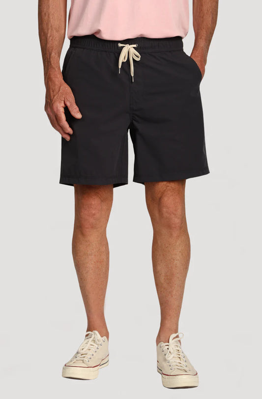 True Grit Dawn to Dusk Hybrid Drawstring Short in Charcoal