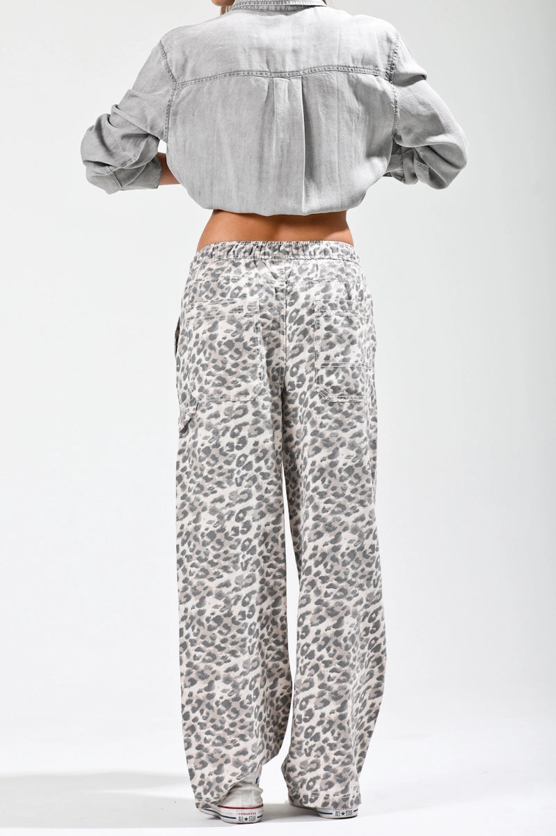 NoaBoa Leopard Printed Cargo Pants
