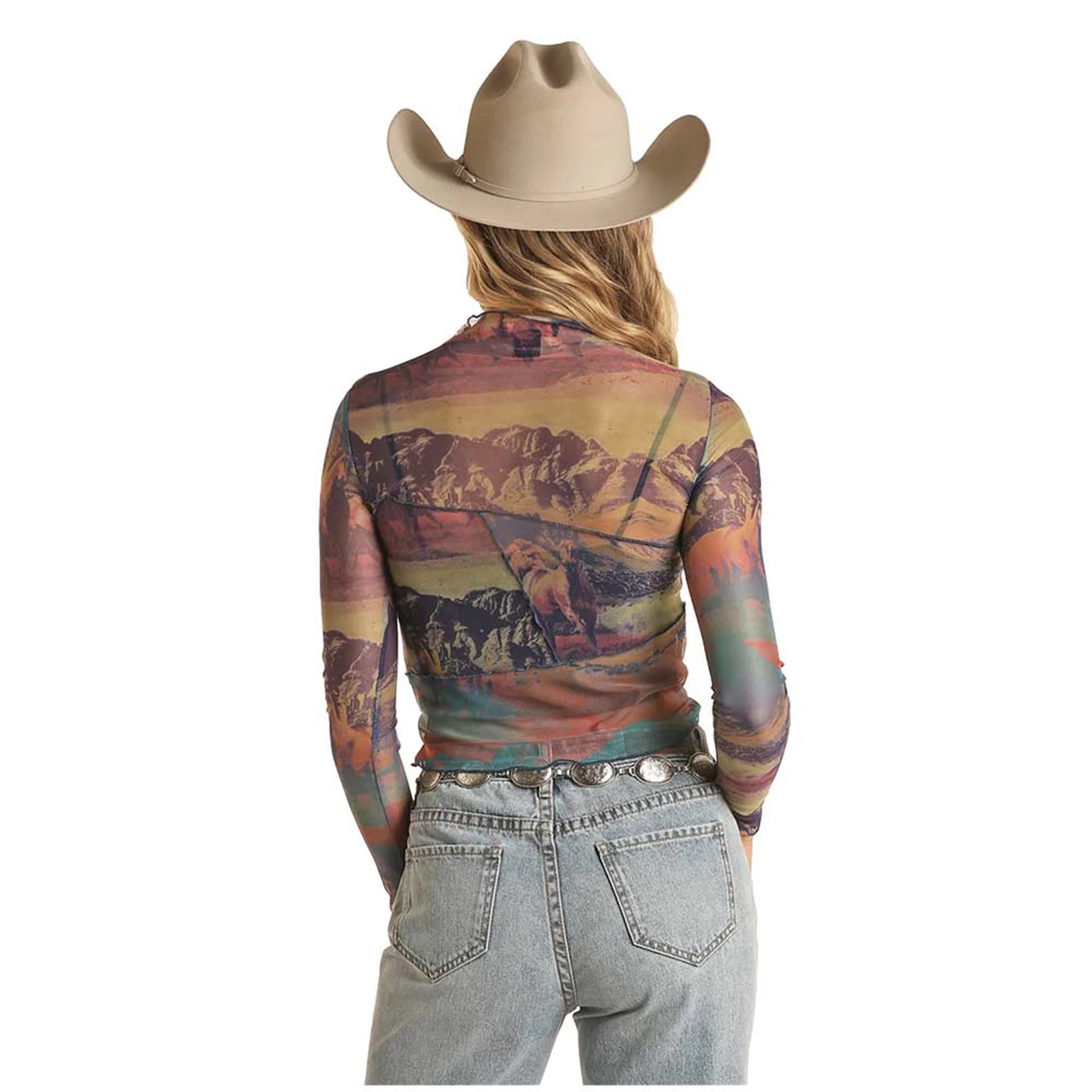 Panhandle Women's Multi Print Mesh Shirt