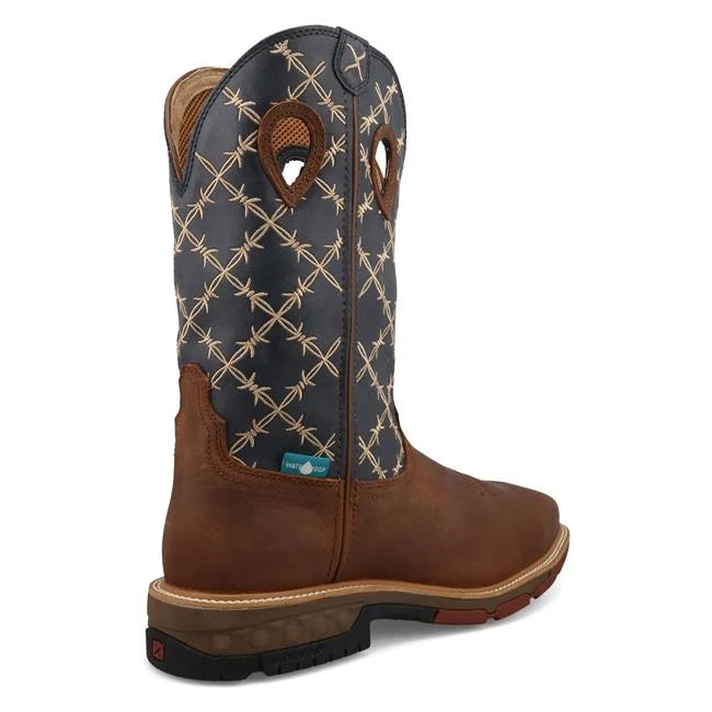 Twisted X 12" Hazel and Navy Work Boot