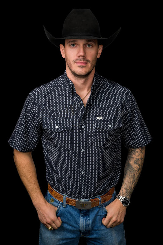 Ferrell Brand The Cash Short Sleeve Pearl Snap Shirt
