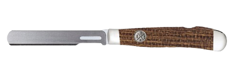 Whiskey Bent Hat Co. Burlap Canvas Trapper Bullcutter Lockblade Knife