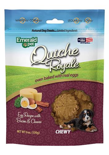 Emerald Pet Quiche Royale Chewy Treats-Egg Recipe with Bacon & Cheese
