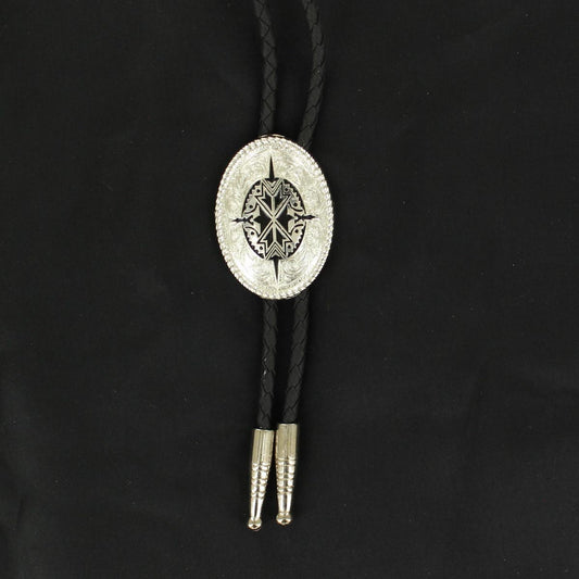 Double S Silver Aztec Design Bolo