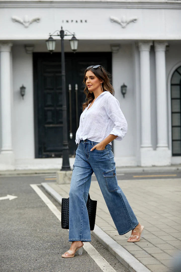 Cargo Bamboo Denim Pants