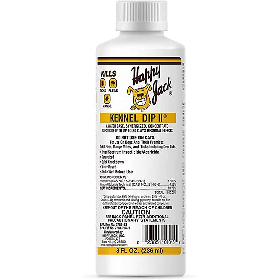Happy Jack Kennel Dip Flea, Tick and Mange Control for Dogs