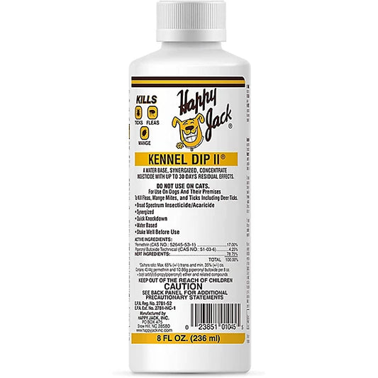 Happy Jack Kennel Dip Flea, Tick and Mange Control for Dogs