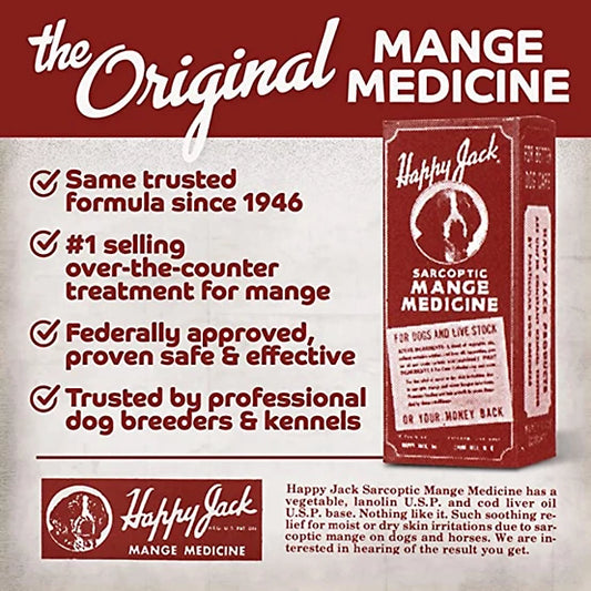 Happy Jack Mange Medicine for Dogs