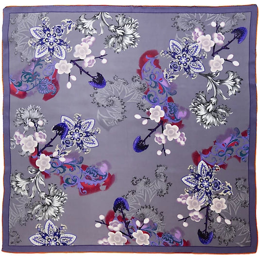 Wyoming Traders Charmeuse Grey Ghost Silk Wild Rag