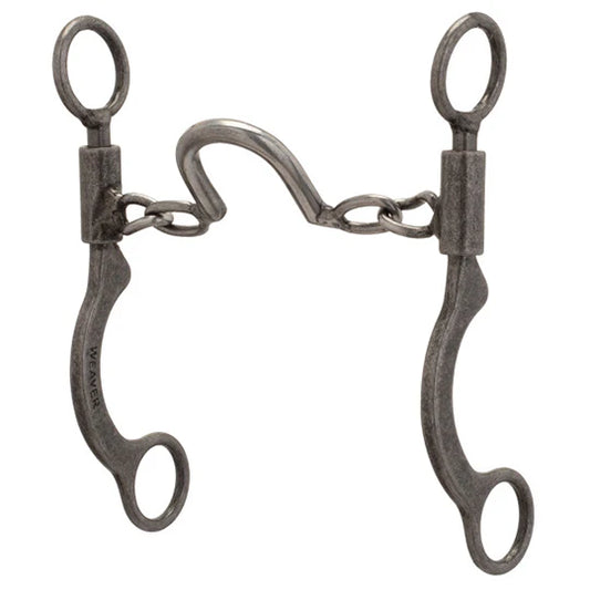 Weaver Pro Series Short 6-1/2" Cheek Horse Bit - 5" Sweet Iron Chain/Port