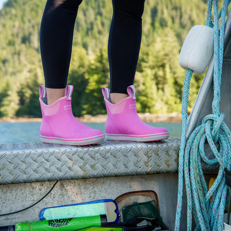 XTRATUF Women's Ankle Deck Boot in Rose Violet