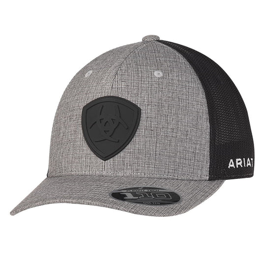 Ariat Rubber Logo Patch Charcoal Baseball Cap