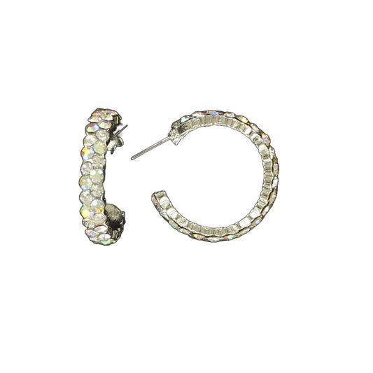 Blazin Roxx Rhinestone Hoop Earrings