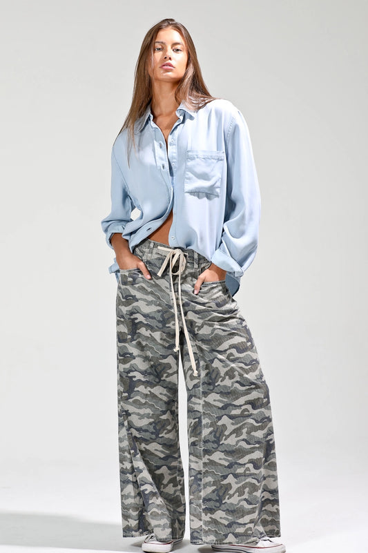 Light Denim Button Down Lyocell Shirt