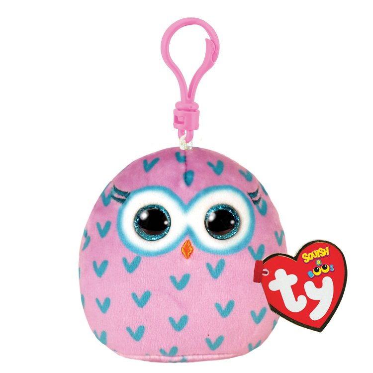 Ty Squish a Boos- Winks the Pink Owl on Clip