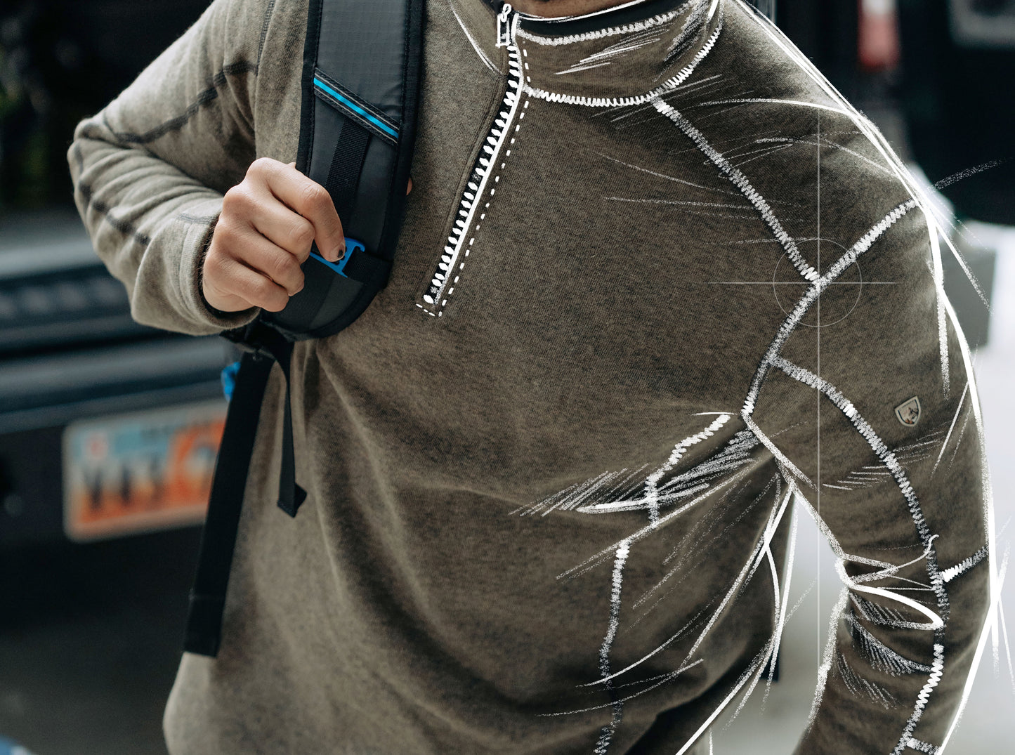 KÜHL Revel 1/4 Zip in Oatmeal