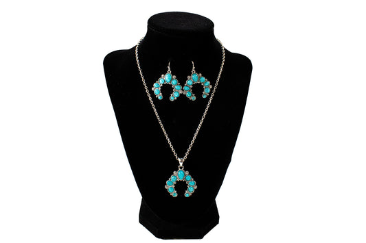 Blazin Roxx Glitter Turquoise Necklace Set