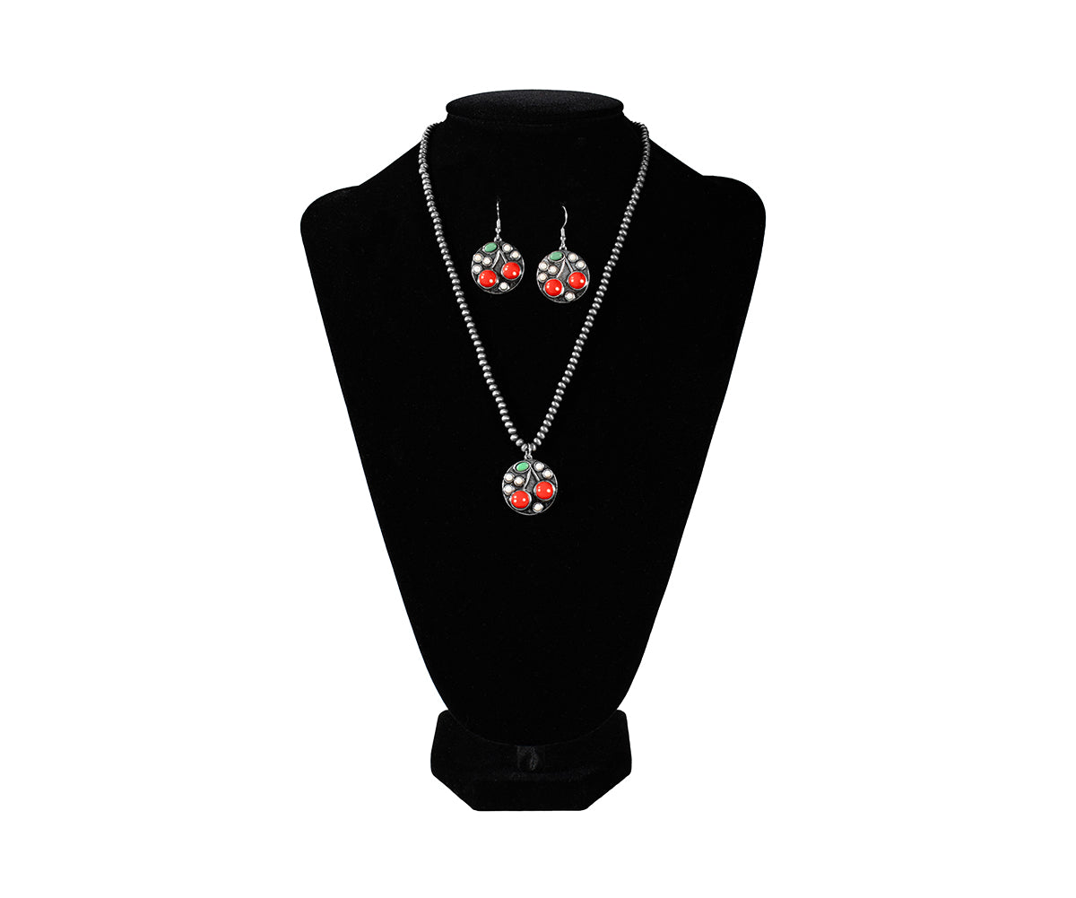 Blazin Roxx Cherries Necklace and Earring Set